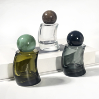 Flacon de parfum de luxe transparent et plat, atomiseur de parfum en verre, pot cosmétique, bouteille d'huile d'olive, flacon de parfum 50 ml, emballage pour épices