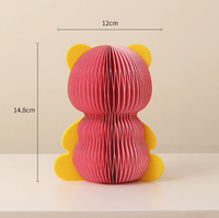 Ours en papier pliable tridimensionnel fait à la main en nid d'abeille, décoration durable et créative pour le bureau, le meuble TV et le hall d'entrée