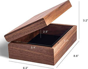Memory Boxes Large Acacia <strong>Wood</strong> Gift <strong>Box</strong> with Lid <strong>Storage</strong> Jewelry Cigar Watch Bamboo Stash <strong>Box</strong> for Herbs Smoking Accessories - Product Image 5