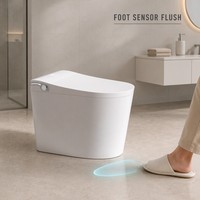 Toilette intelligente pour personnes âgées, bidet automatique, télécommande, siège chauffant, auto-nettoyante, sur pied, monobloc