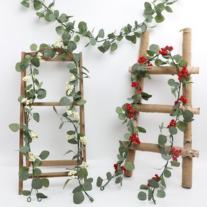 Artificial Flower Vines 177cm Silk Berries Wall Hanging Christmas Decorations <b>Wedding</b> Home <b>Props</b> - Product Image 1