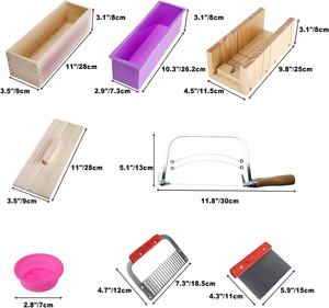Kit de fabrication de <span class=keywords><strong>savon</strong></span> rectangulaire grand 9 pièces pour fournitures de fabrication de <span class=keywords><strong>savon</strong></span> bricolage avec boîte <span class=keywords><strong>en</strong></span> <span class=keywords><strong>bois</strong></span> - Product Image 6