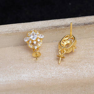 DIY Perle Argent S925 Tour Eiffel Crochets d'oreille 9-10mm pour boucles d'oreilles inférieures JG5980 Apprêts et composants de bijouterie Accessoires - Product Image 4