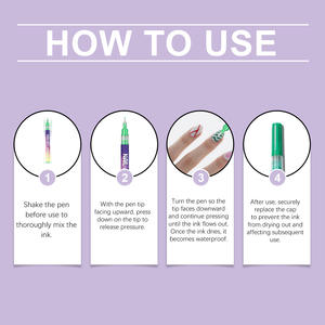 Stylo pour nail art DIY, pointe fine 0,5 mm, pinceau pour <span class=keywords><strong>dessin</strong></span>, liner pour vernis gel, séchage rapide, imperméable, peinture, décoration de manucure, outil - Product Image 2