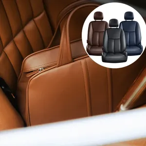 Hot Sell car back seat organizer pu leather card holder carbon fiber pu leather car seat cover pu leather