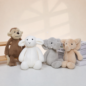 Juguetes de Peluche Suaves y Esponjosos de Animales del <span class=keywords><strong>Bosque</strong></span>, Lindos Peluches de Mono, Conejo, Elefante, Osito de Peluche, Muñeco para Dormir, Regalo Navideño - Product Image 2
