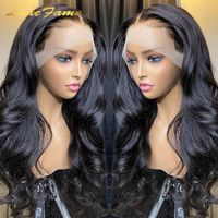 Perruques en cheveux humains vierges indiens bruts avec dentelle, Perruque frontale 360 en dentelle de cheveux humains, Perruques en cheveux humains 360 Full Lace Water Waves