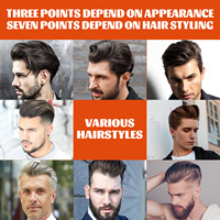 Gel coiffant 2-en-1 pour hommes avec peigne à dents larges – Tenue longue durée, effet volumineux, brillance sans gras – Huile coiffante et pommade