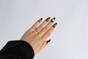 Uñas Postizas Hechas a Mano con Diseño Personalizado, 10 Piezas, Uñas Francesas 3D de Lujo, Cuadradas, de ABS, Reutilizables, con Pegamento - Product Image 2