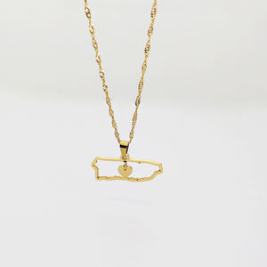 Kolye paslanmaz çelik takı porto riko Charm kolye Charms kalp kolye kolye hediyeler kadınlar için - Product Image 2