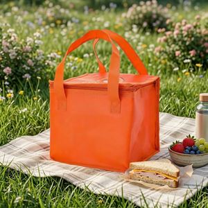 Portable Eco-Friendly Reusable Waterproof <b>Insulated</b> Food Cooler Tote Bag Custom Logo Non Woven - Product Image 2
