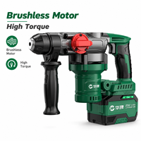 Marteau perforateur rotatif sans fil sans balais de marque, batterie au lithium rechargeable, outil électrique multifonctionnel de qualité industrielle