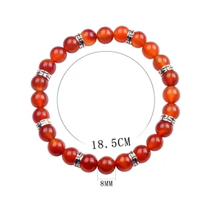 Natural Round Beads Gemstone Bracelets for Women Men Stones Oil Diffuser Yoga Menditation Beaded Crystal Elastic Bangle Jewelry