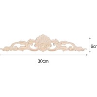 Applique en bois pour meubles sculptés à la main longue décalcomanie pour la décoration européenne non peinte à la maison