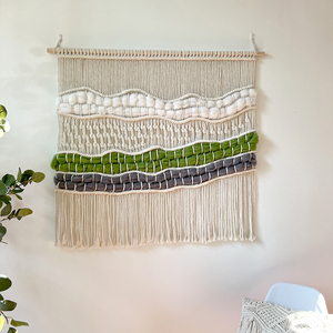 Cuerda de algodón moderna, colgantes tejidos a mano, decoración del hogar, tapices de macramé, decoración artística de pared para el hogar, sala de estar - Product Image 4