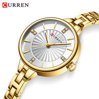 Montre à quartz pour femmes CURREN 9097, élégante, étanche, en acier inoxydable, style décontracté et professionnel pour filles, mouvement Seiko, position du cadran