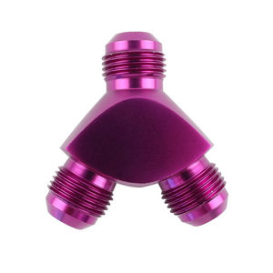 Conector en T Tipo Y de Aleación de Aluminio AN6 AN8 AN10 para Tubería de Aceite de Coche, Conectores Azules para Automóviles - Product Image 2