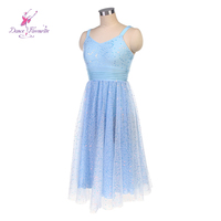 Bleu clair avec paillettes Costumes de danse de ballet lyrique Stage Performance dancewear 25100