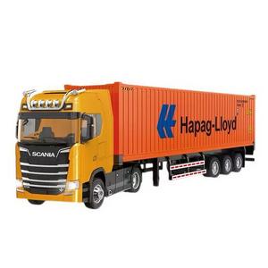 متوفر في المخزون نموذج شاحنة مصبوب بمقياس 1/50، لعبة سيارة نقل ثقيلة، آلية سحب للخلف، حاوية مصنوعة بالكامل من خليط معدني للأولاد - Product Image 2