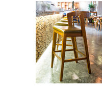 Table et chaise de bar en bois massif, mobilier de bar, chaise de bar moderne, chaise haute pour salon de thé, tabouret de bar contemporain, mobilier commercial