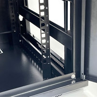 Rack de serveur 16U à montage mural, 19 pouces, en acier SPCC, certifié CE, protection IP20, charge statique de 100 kg, porte en verre trempé, en stock