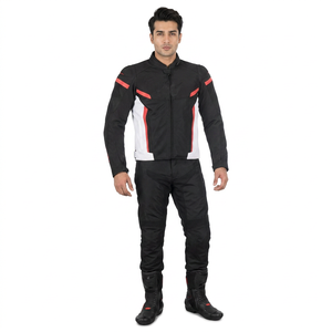 Finer Threads Vintage Motor Sport Racing Motorcycle Jacket Armor Protection <b>Canvas</b> Stand Collar Windproof Hooded 100% Cotton Men - Product Image 1