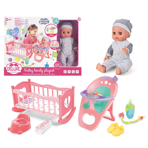 14 Zoll 12 Geräusche Trinkwasser-Pipi Silikon Reborn Mädchenpuppe Rollenspielzeug für Kinder Mädchen Puppen Zubehör Spielzeug - Product Image 4