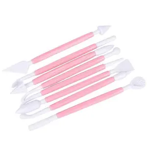 8PCS DIY Fondant 16 Patterns Cake Decorating Modelling Tools Carving Flower Craft Clay Modeling Baking Accessories Set