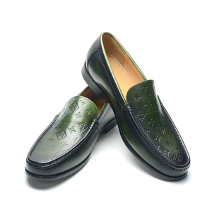 Chaussures italiennes élégantes faites à la main pour hommes Mocassins décontractés en cuir à enfiler exquis pour hommes Chaussures habillées personnalisées Oxford de qualité supérieure pour hommes - Product Image 1