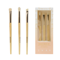 Kuas makeup bambu eyeshadow kuas campuran eye shadow logo kustom set kuas pewarna alis siku kuas alis kosmetik