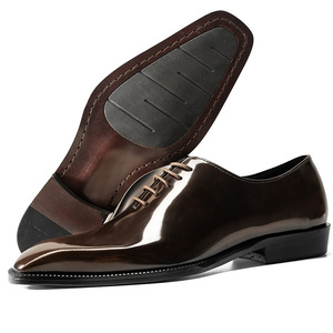 Chaussures habillées en cuir de haute qualité pour hommes, style monk-strap, à boucle, style britannique, formelles, pour affaires, type Oxford, les plus vendues - Product Image 5