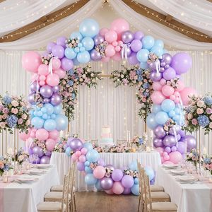 Pink Purple Blue <strong>Rainbow</strong> <strong>Birthday</strong> Party Balloons 12 Inch Glossy Latex Set Snowflake Princess Baby Shower <strong>Decoration</strong> - Product Image 5