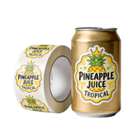Op maat gemaakte fruit sap stickerrol, waterdicht, zelfklevend, voor voedselverpakkingen, glazen flessen, potten, dranken en verpakkingen.