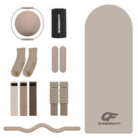 Tapis de yoga ovale en PU avec logo personnalisé, antidérapant, épais, écologique, en caoutchouc naturel, courbe ovale