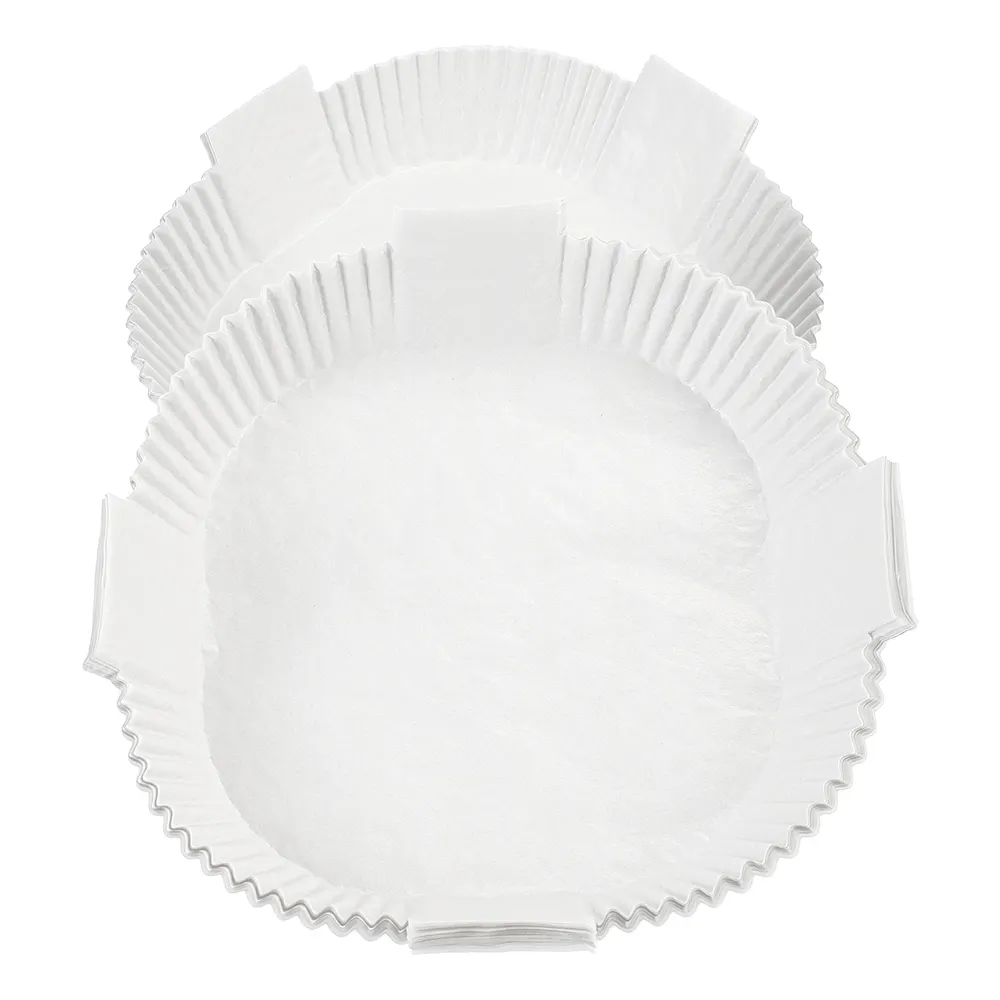Air Fryer Paper Liner Food Grade branco Blotting Pad Papel Cozimento com alças e assar Papel De Silicone De Alimentos Domésticos