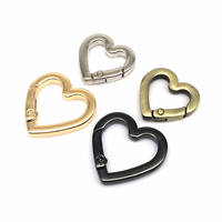 Forme de coeur O Ring sac en cuir sac à main ceinture sangle boucle mousqueton connecter clé chien chaîne fermoir crochet