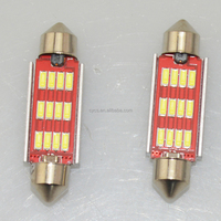 Pièces de véhicule, éclairage intérieur automobile, 10-16V, 41mm, 12SMD, 4014, lumière de dôme LED blanche, Festoon CANBUS C5W, ampoules LED intérieures de voiture