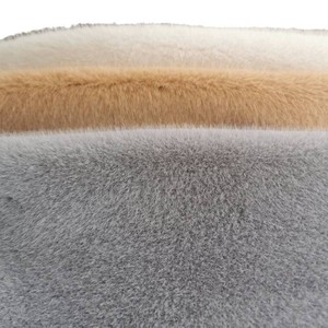 Plush Fabric 100% Polyester Medium Weight Knitted Brushed <b>Sueded</b> Solid Color For <b>Women</b> Coat <b>Jacket</b> Apparel - Product Image 2