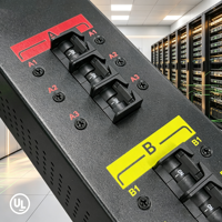 PDU vertical 0U triphasé 60A 36 ports C39 avec prises verrouillables intelligentes pour armoire serveur