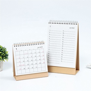 Calendriers <span class=keywords><strong>de</strong></span> bureau sur pied personnalisés, calendrier <span class=keywords><strong>de</strong></span> bureau mensuel sur pied, calendrier <span class=keywords><strong>de</strong></span> table à reliure spirale, design simple, planificateur mensuel - Product Image 5