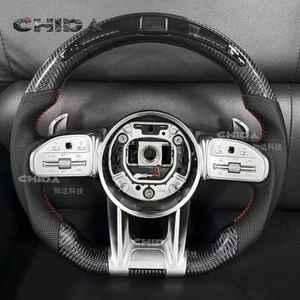 Convient pour <span class=keywords><strong>Mercedes</strong></span> Benz Volant en fibre de carbone personnalisé avec LED B C E S G-Class W213W204E200E300E320E350E43E63E53E500 S300 - Product Image 2