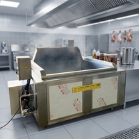 Marmite basculante en nid d'abeille SUS304 à vapeur, avec dispositif de déchargement automatique pour les produits carnés (viande de porc, poulet, canard) pour usage en cuisine centralisée