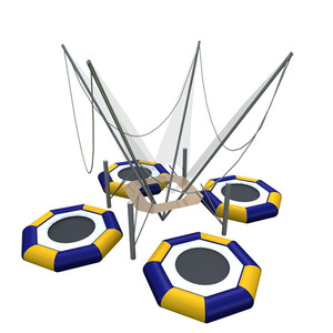 <span class=keywords><strong>Trampoline</strong></span> gonflable rond professionnel de haute qualité pour 4 personnes, adapté aux enfants et aux adultes, 9mx9mx6m, certifié CE - Product Image 1