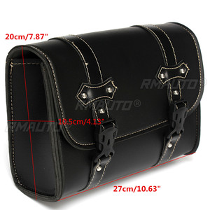 Alforjas Universales para Motocicleta, Bolsa de Almacenamiento Lateral de Cuero, Bolsa para Herramientas, Alforjas Retro para Honda/Yamaha/Suzuki - Product Image 2
