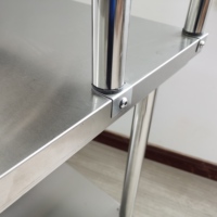 Table de travail commerciale à haute capacité de vente, étagère de table, étagère de banc, en acier inoxydable, robuste, modulaire, extensible, capacité de charge de 300 kg/m
