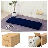 Matelas en mousse à mémoire de forme pliable pas cher - Portable - Avec housse amovible lavable, lit d'appoint imperméable pour caravane et voyage