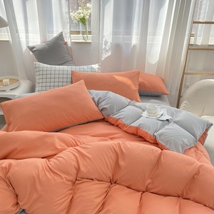 2024 nouveau coton lavé brodé jeune fille Gentleman série quatre pièces literie/linge <span class=keywords><strong>de</strong></span> <span class=keywords><strong>lit</strong></span>/<span class=keywords><strong>housse</strong></span> <span class=keywords><strong>de</strong></span> couette/ensemble <span class=keywords><strong>de</strong></span> draps - Product Image 4