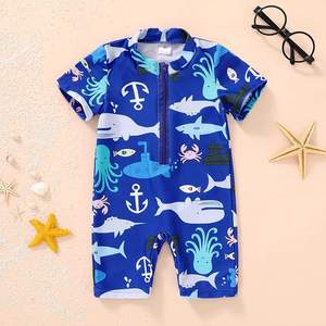 <span class=keywords><strong>Maillot</strong></span> <span class=keywords><strong>de</strong></span> <span class=keywords><strong>bain</strong></span> une pièce garçon imprimé requin dinosaure Rash Guard Zipper <span class=keywords><strong>maillot</strong></span> <span class=keywords><strong>de</strong></span> <span class=keywords><strong>bain</strong></span> confortable à haute élasticité <span class=keywords><strong>combinaison</strong></span> <span class=keywords><strong>de</strong></span> surf pour enfants - Product Image 2