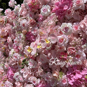 Panel <span class=keywords><strong>de</strong></span> Pared <span class=keywords><strong>de</strong></span> Flores Artificiales <span class=keywords><strong>de</strong></span> Rosas Rosadas para Bodas, Rollo <span class=keywords><strong>de</strong></span> Fondo <span class=keywords><strong>de</strong></span> Pared 3D 5D para Bodas, Panel <span class=keywords><strong>de</strong></span> Pared <span class=keywords><strong>de</strong></span> Flores Blancas <span class=keywords><strong>de</strong></span> 8 pies x 8 pies - Product Image 4