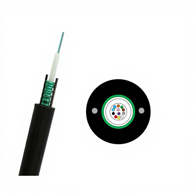 Huaneng 12/24-Core G652D Single-Mode Black High Speed Outdoor Aerial Fiber Optic Cable GYXTW Model Made in China